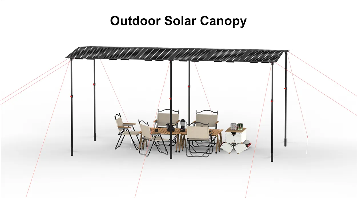 Portable solar canopy and lithium power station used in emergency rescue scenario