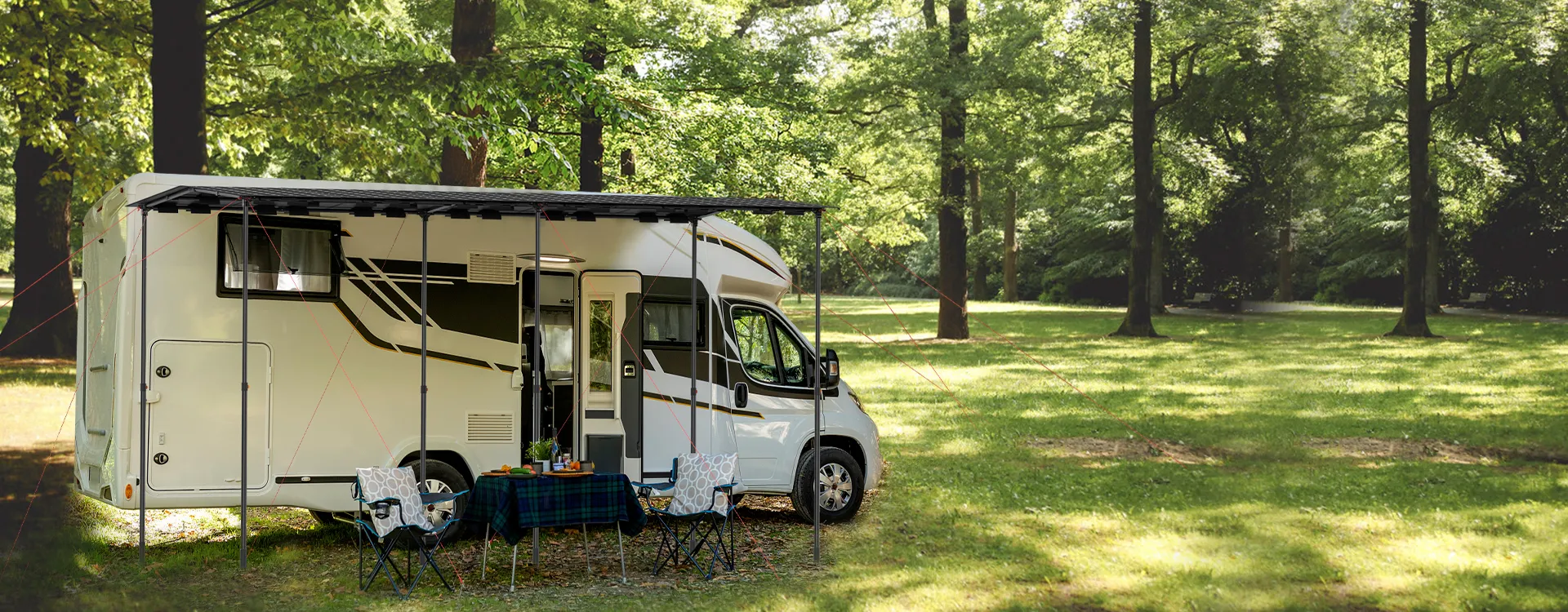 Innovative Wistek Energy Solar Canopy with 1000W Peak Power for RV and Outdoor Use