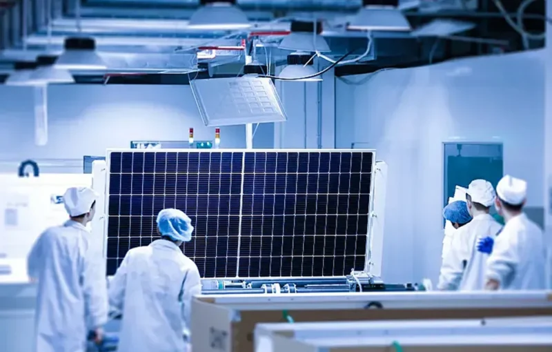 Wistek Energy solar panel installed on Solar Canopy frame outdoors