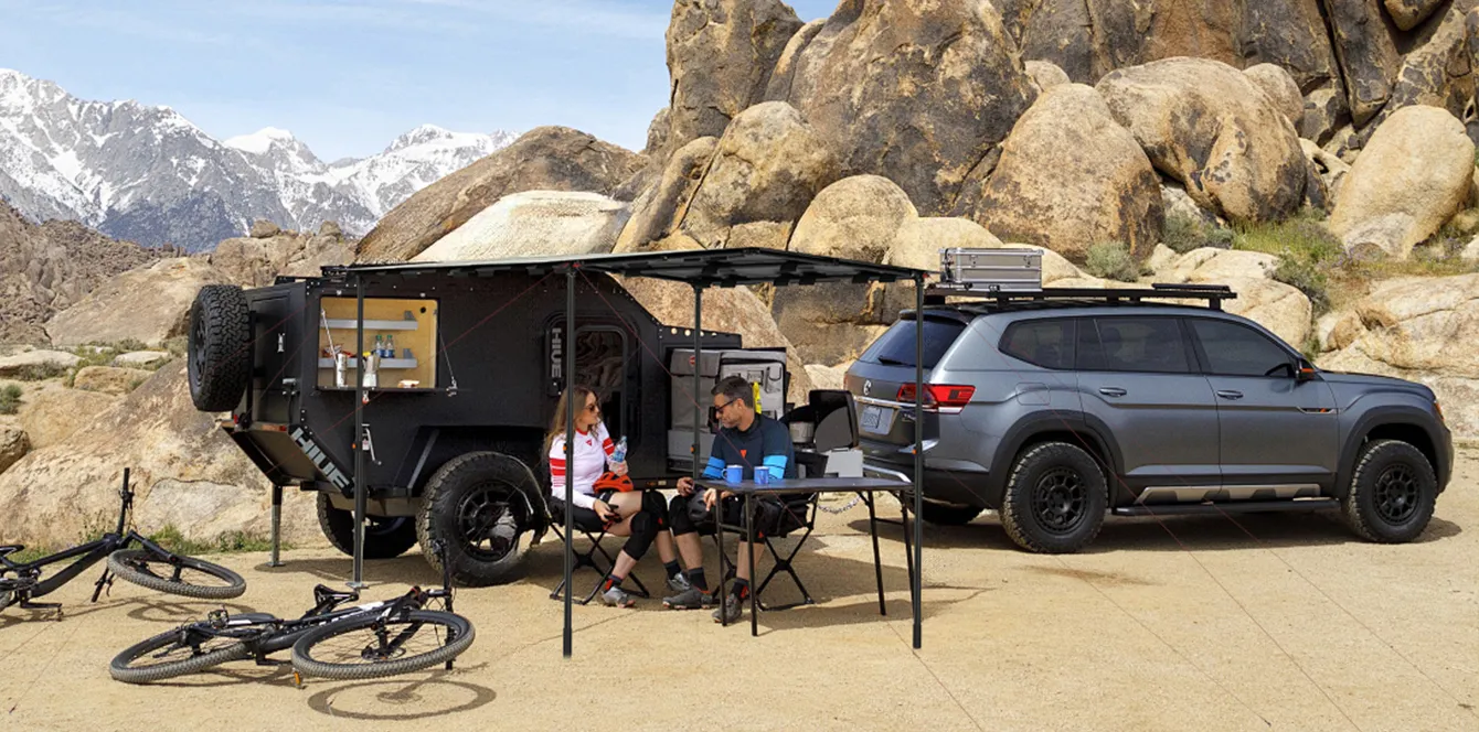 Wistek Energy Solar Canopy 12 Series in outdoor camping and off-grid solar power setup